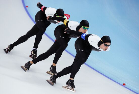 2014 Winter Olympics. Speed skating. Men. Team pursuit. Preliminary rounds