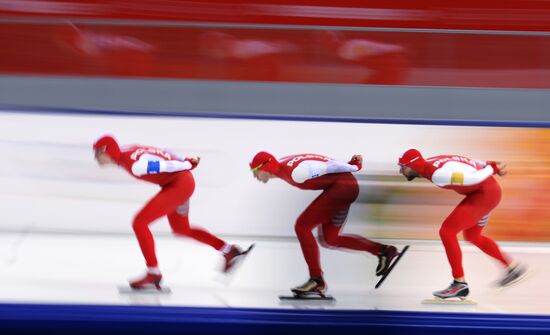 2014 Winter Olympics. Speed skating. Men. Team pursuit. Preliminary rounds
