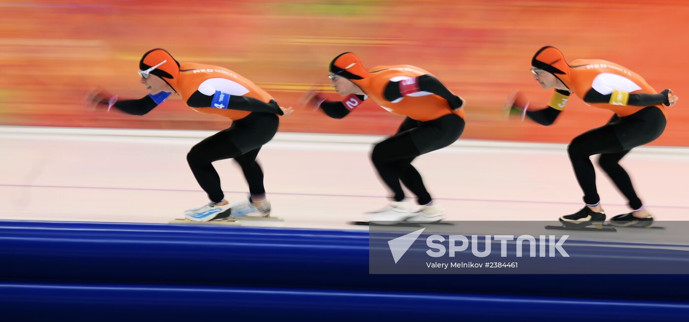 2014 Winter Olympics. Speed skating. Men. Team pursuit. Preliminary rounds