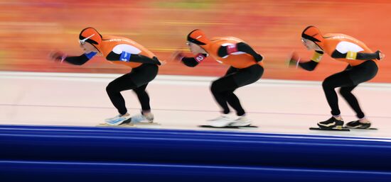 2014 Winter Olympics. Speed skating. Men. Team pursuit. Preliminary rounds
