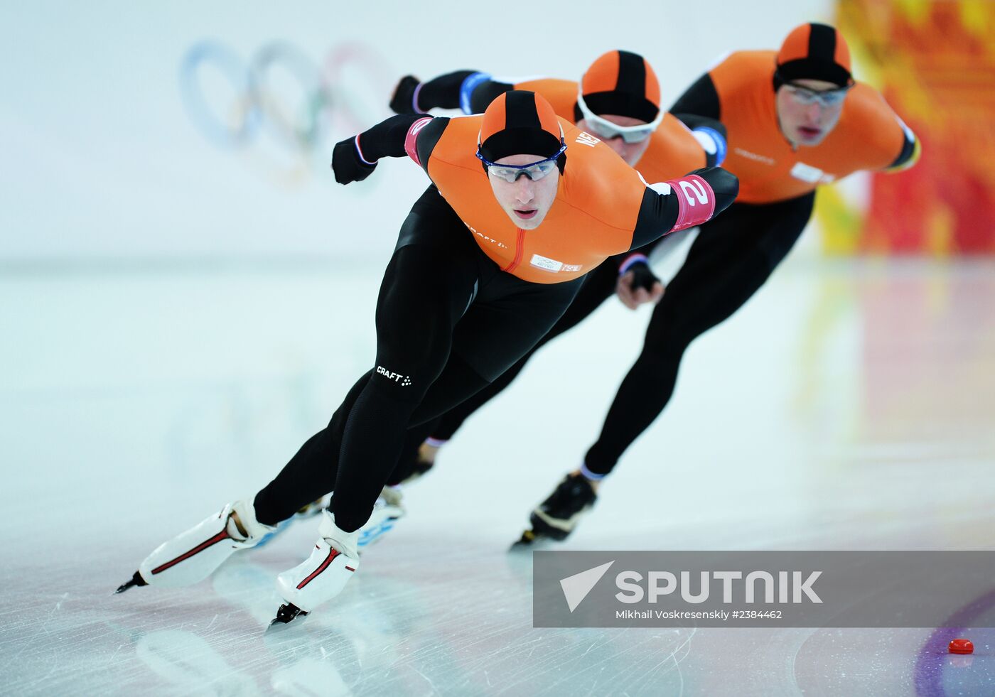 2014 Winter Olympics. Speed skating. Men. Team pursuit. Preliminary rounds
