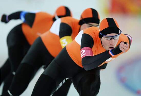 2014 Winter Olympics. Speed skating. Men. Team pursuit. Preliminary rounds