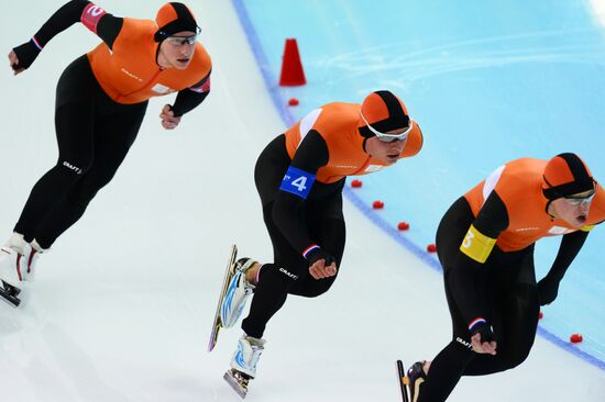 2014 Winter Olympics. Speed skating. Men. Team pursuit. Preliminary rounds