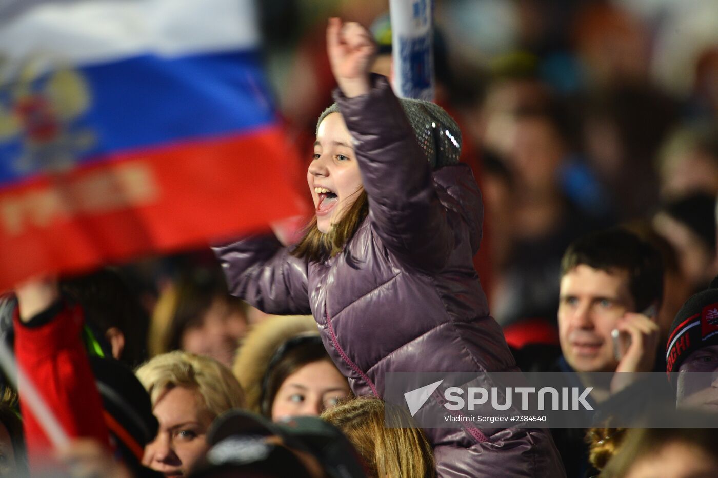 2014 Winter Olympics. Medal ceremony. Day Fourteen