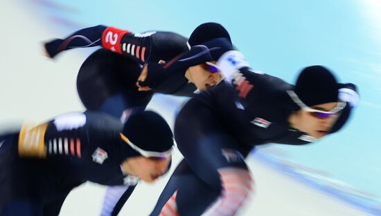 2014 Winter Olympics. Speed skating. Men. Team pursuit. Preliminary rounds
