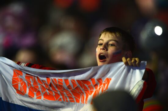 2014 Winter Olympics. Medal ceremony. Day Fourteen