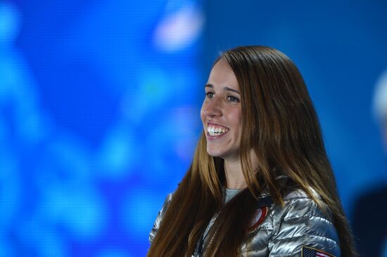 2014 Winter Olympics. Medal ceremony. Day Fourteen