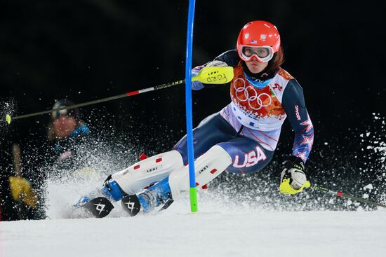 2014 Winter Olympics. Alpine skiing. Women. Slalom