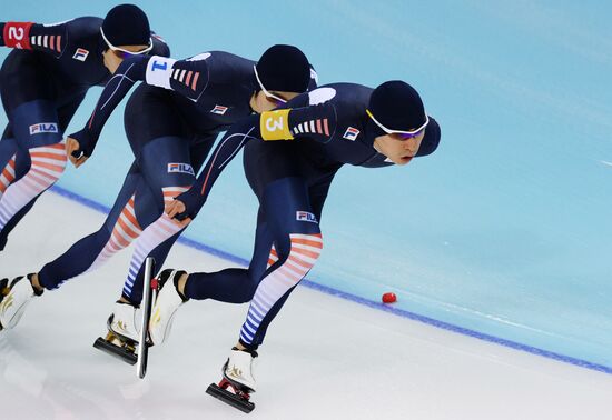 2014 Winter Olympics. Speed skating. Men. Team pursuit. Preliminary rounds