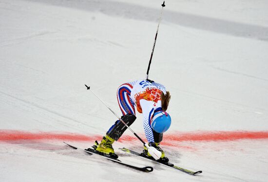 2014 Winter Olympics. Alpine skiing. Women. Slalom