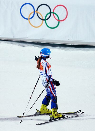 2014 Winter Olympics. Alpine skiing. Women. Slalom