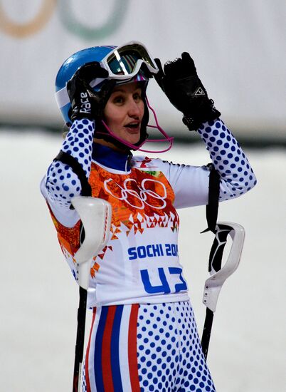 2014 Winter Olympics. Alpine skiing. Women. Slalom