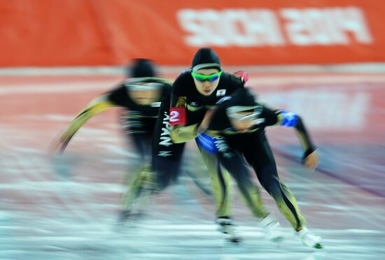 2014 Winter Olympics. Speed skating. Women. Team pursuit. Preliminary rounds