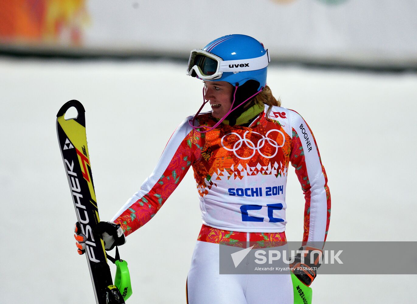 2014 Winter Olympics. Alpine skiing. Women. Slalom