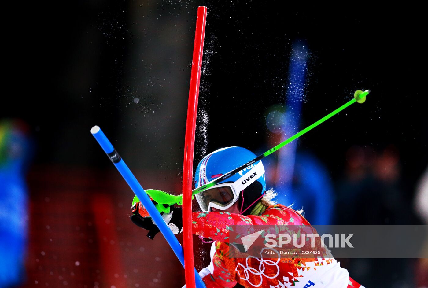 2014 Winter Olympics. Alpine skiing. Women. Slalom