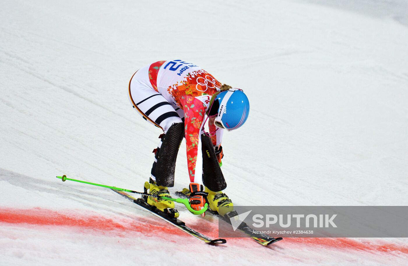 2014 Winter Olympics. Alpine skiing. Women. Slalom