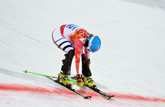 2014 Winter Olympics. Alpine skiing. Women. Slalom