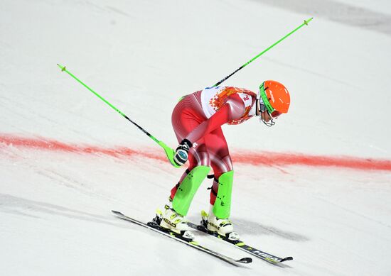 2014 Winter Olympics. Alpine skiing. Women. Slalom