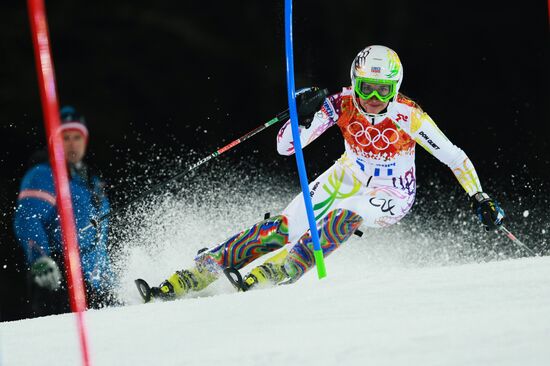 2014 Winter Olympics. Alpine skiing. Women. Slalom