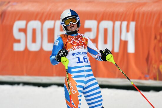 2014 Winter Olympics. Alpine skiing. Women. Slalom
