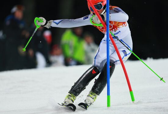 2014 Winter Olympics. Alpine skiing. Women. Slalom