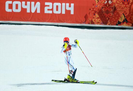2014 Winter Olympics. Alpine skiing. Women. Slalom