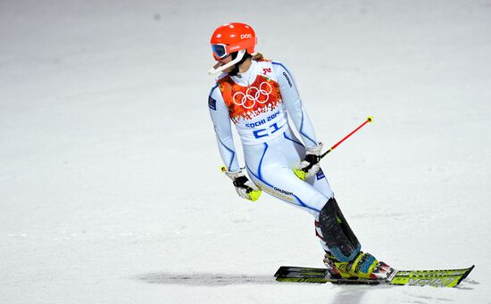 2014 Winter Olympics. Alpine skiing. Women. Slalom