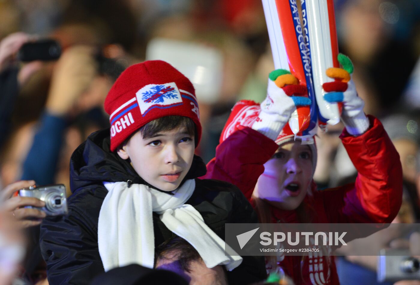 2014 Winter Olympics. Medal ceremony. Day Fourteen