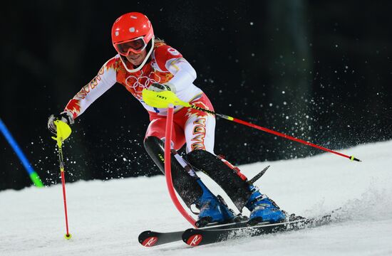 2014 Winter Olympics. Alpine skiing. Women. Slalom