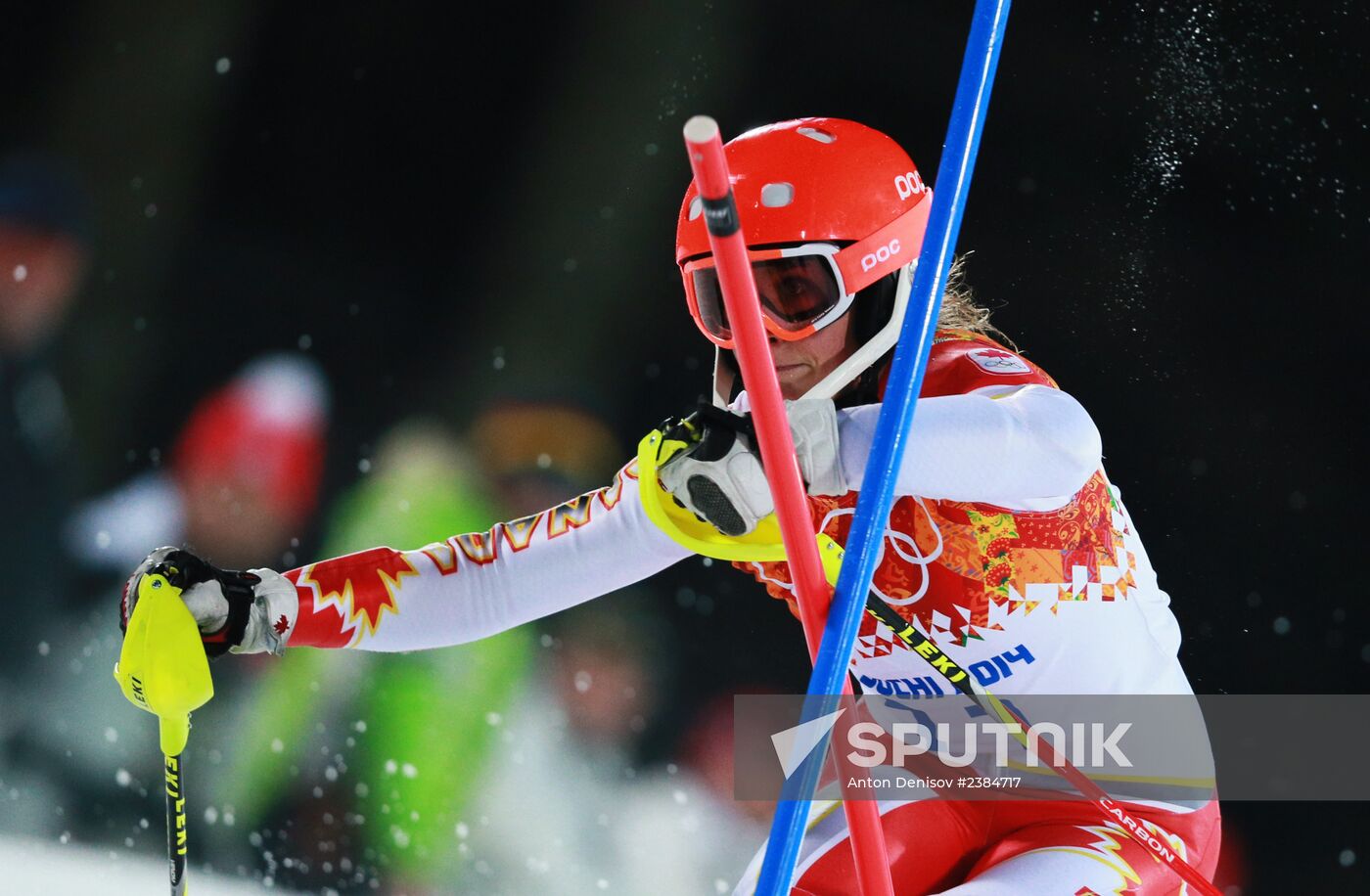 2014 Winter Olympics. Alpine skiing. Women. Slalom