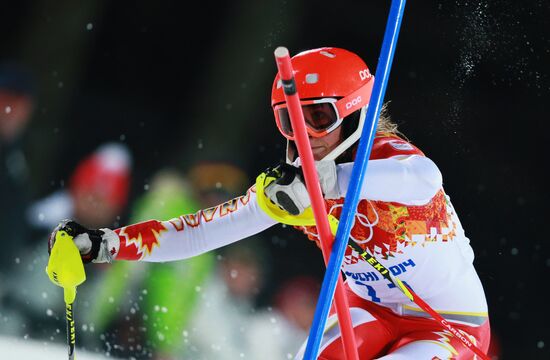 2014 Winter Olympics. Alpine skiing. Women. Slalom