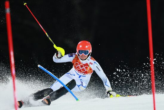 2014 Winter Olympics. Alpine skiing. Women. Slalom