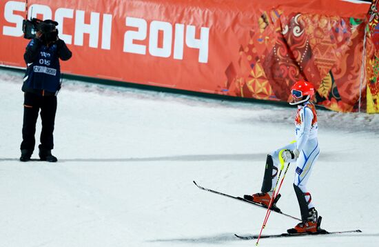 2014 Winter Olympics. Alpine skiing. Women. Slalom