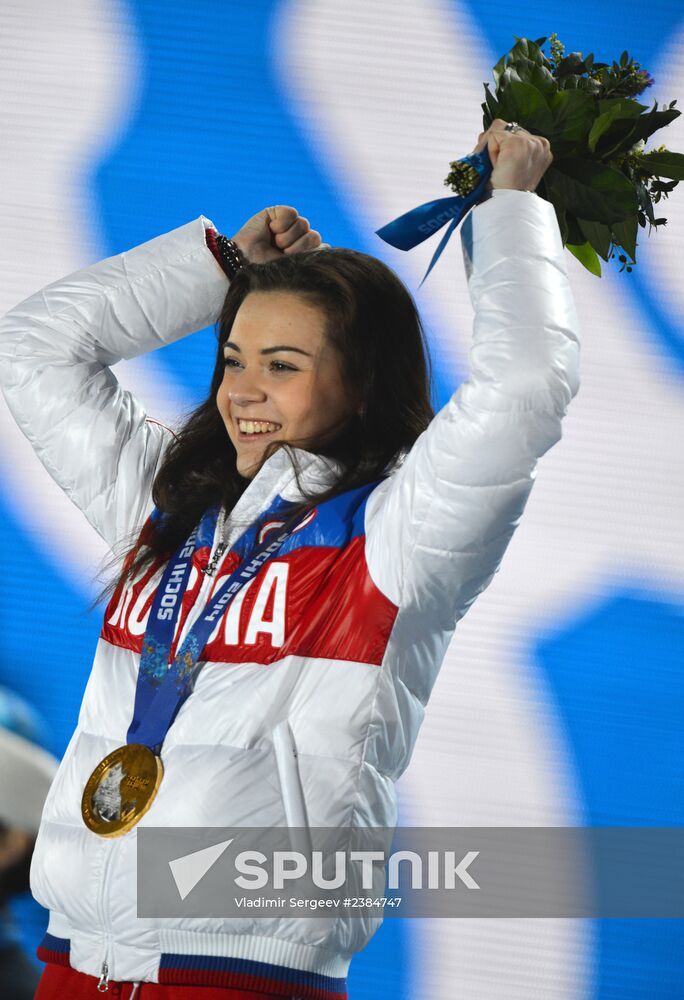 2014 Winter Olympics. Medal ceremony. Day Fourteen