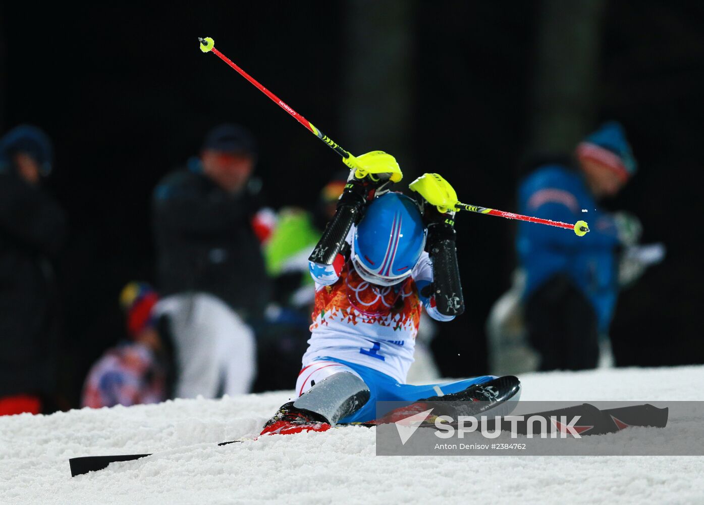 2014 Winter Olympics. Alpine skiing. Women. Slalom