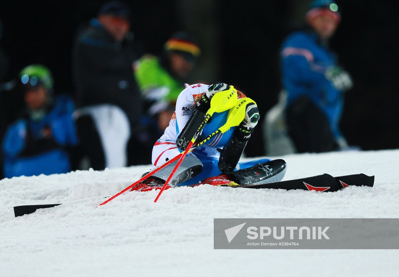 2014 Winter Olympics. Alpine skiing. Women. Slalom
