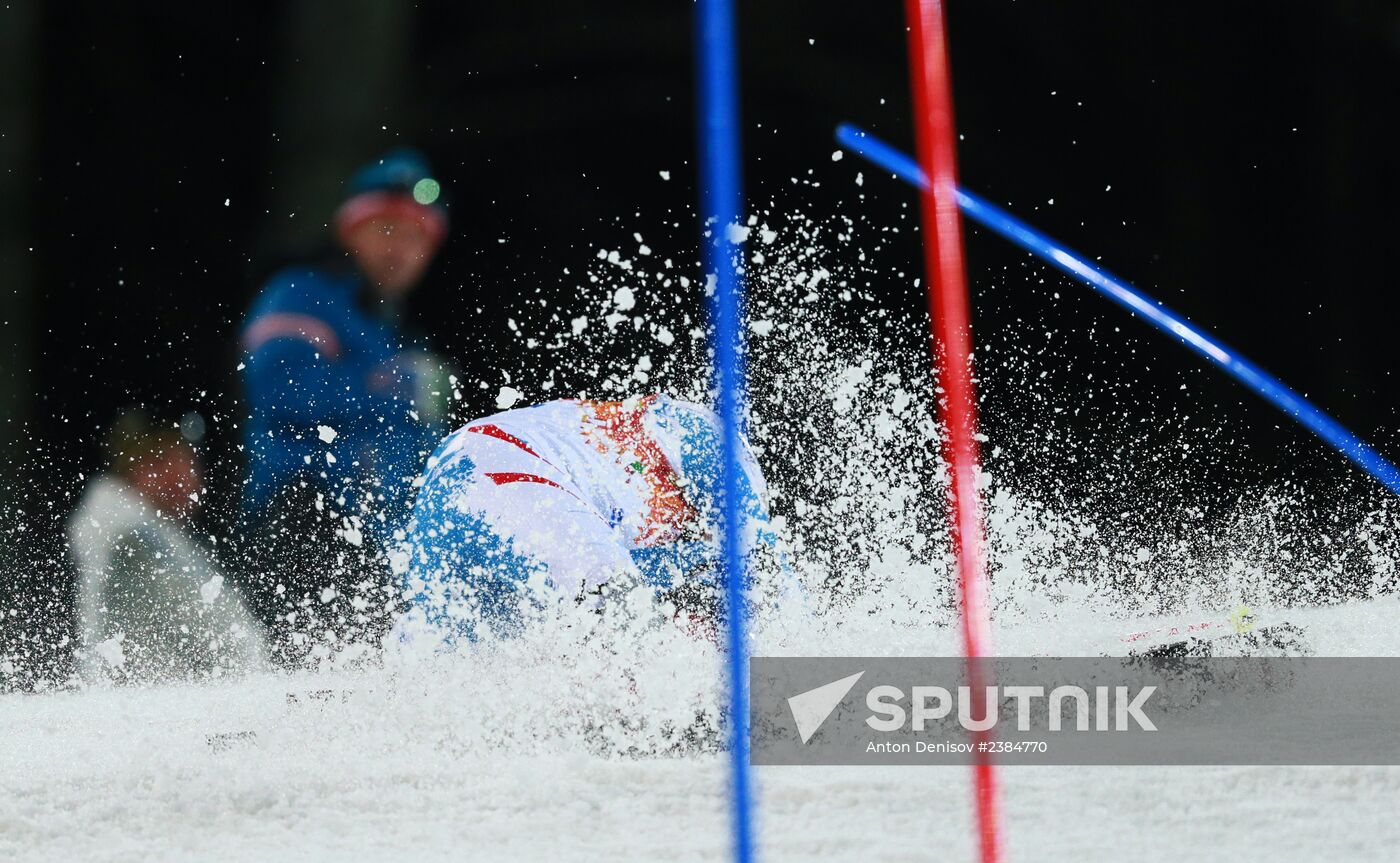 2014 Winter Olympics. Alpine skiing. Women. Slalom