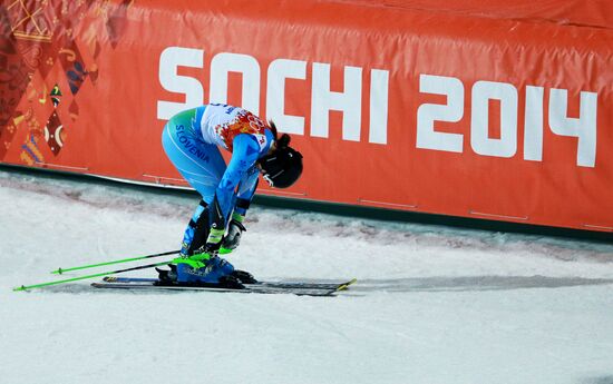 2014 Winter Olympics. Alpine skiing. Women. Slalom