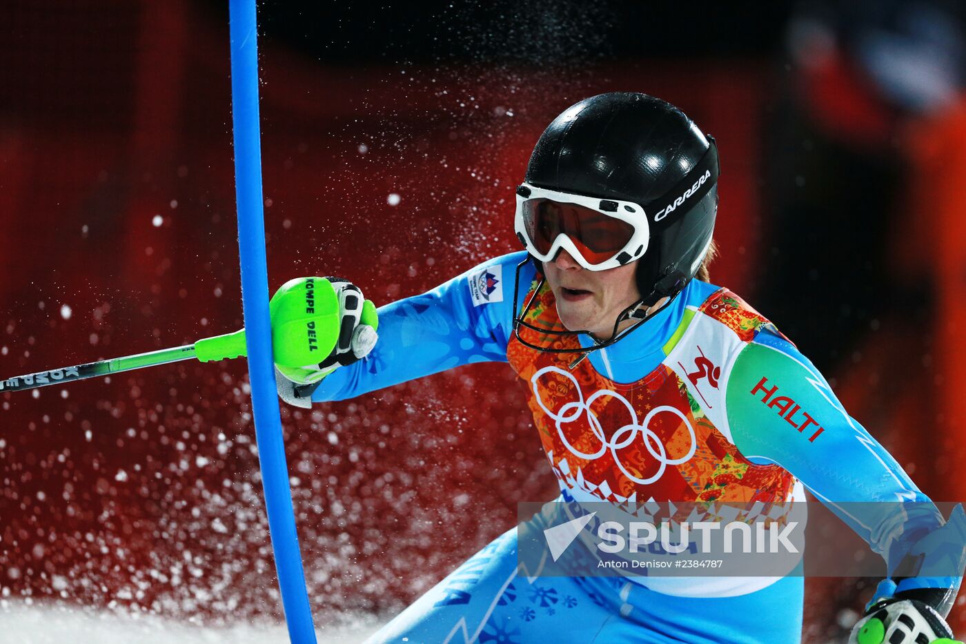 2014 Winter Olympics. Alpine skiing. Women. Slalom