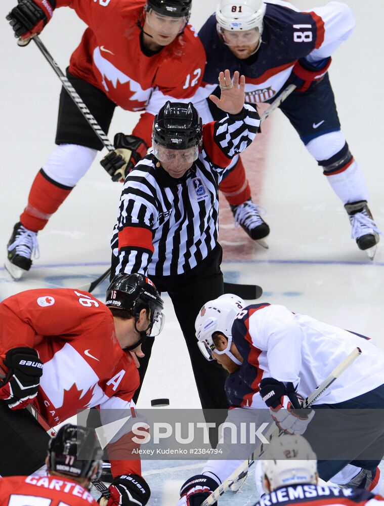 2014 Winter Olympics. Ice hockey. Men. USA vs. Canada