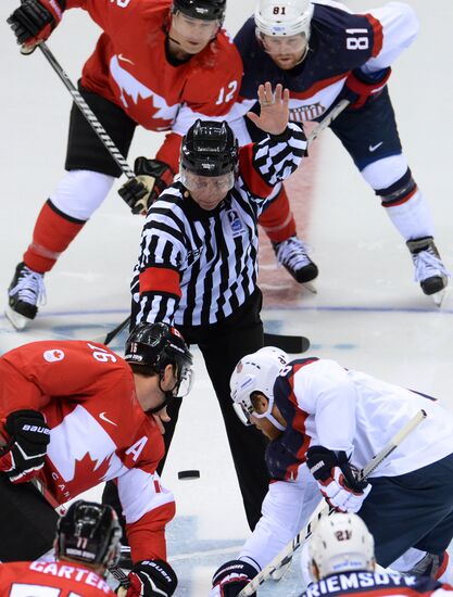 2014 Winter Olympics. Ice hockey. Men. USA vs. Canada