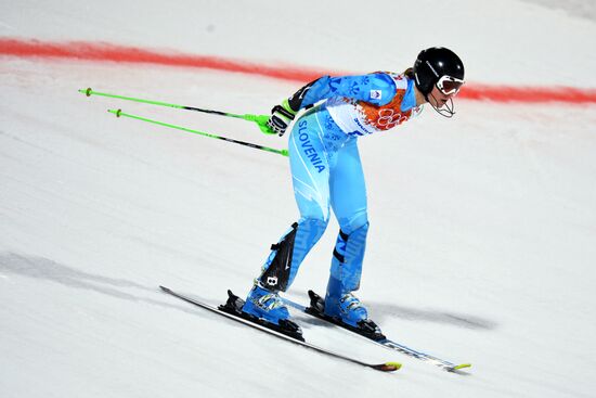 2014 Winter Olympics. Alpine skiing. Women. Slalom