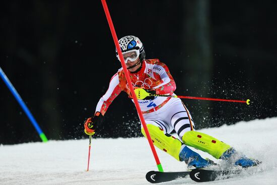 2014 Winter Olympics. Alpine skiing. Women. Slalom