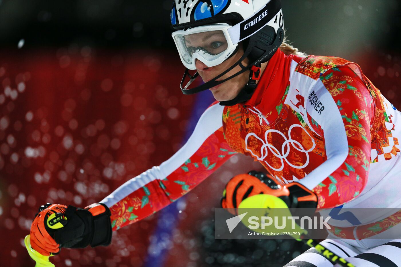 2014 Winter Olympics. Alpine skiing. Women. Slalom