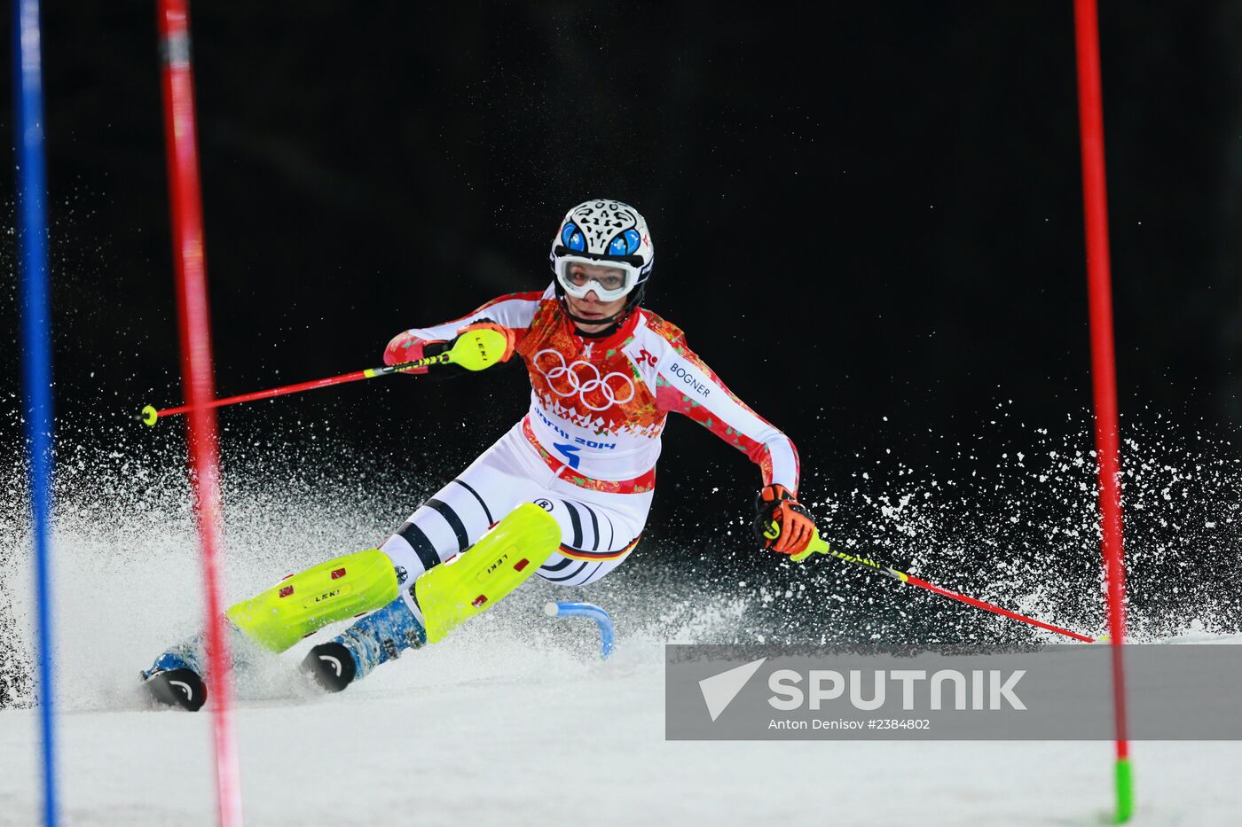 2014 Winter Olympics. Alpine skiing. Women. Slalom