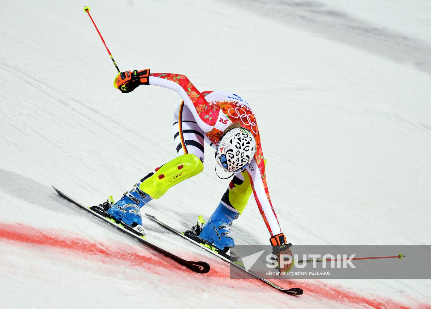 2014 Winter Olympics. Alpine skiing. Women. Slalom