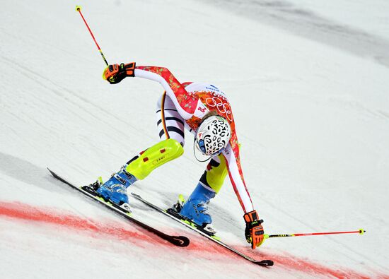 2014 Winter Olympics. Alpine skiing. Women. Slalom