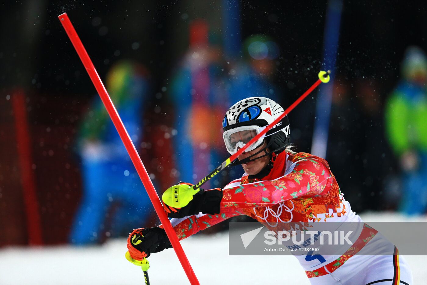 2014 Winter Olympics. Alpine skiing. Women. Slalom