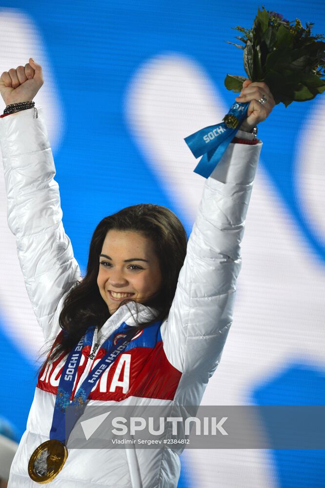 2014 Winter Olympics. Medal ceremony. Day Fourteen