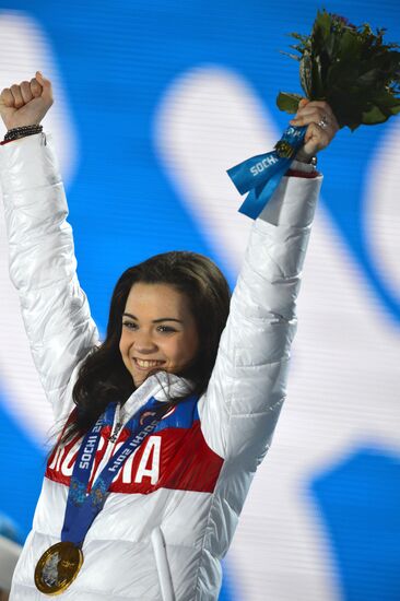 2014 Winter Olympics. Medal ceremony. Day Fourteen